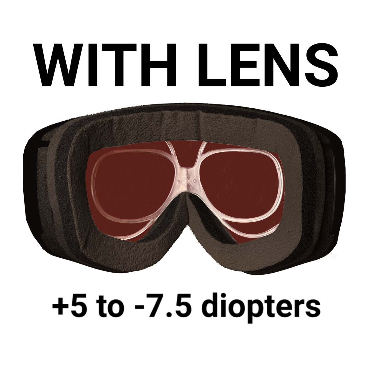 Prescription Clip for Goggles With Lens