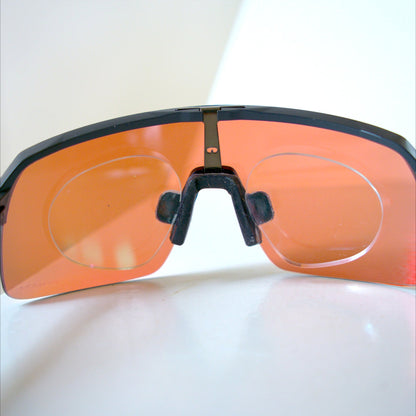 Rear inside view of Oakley Sutro Lite showing both prescription lenses in insert