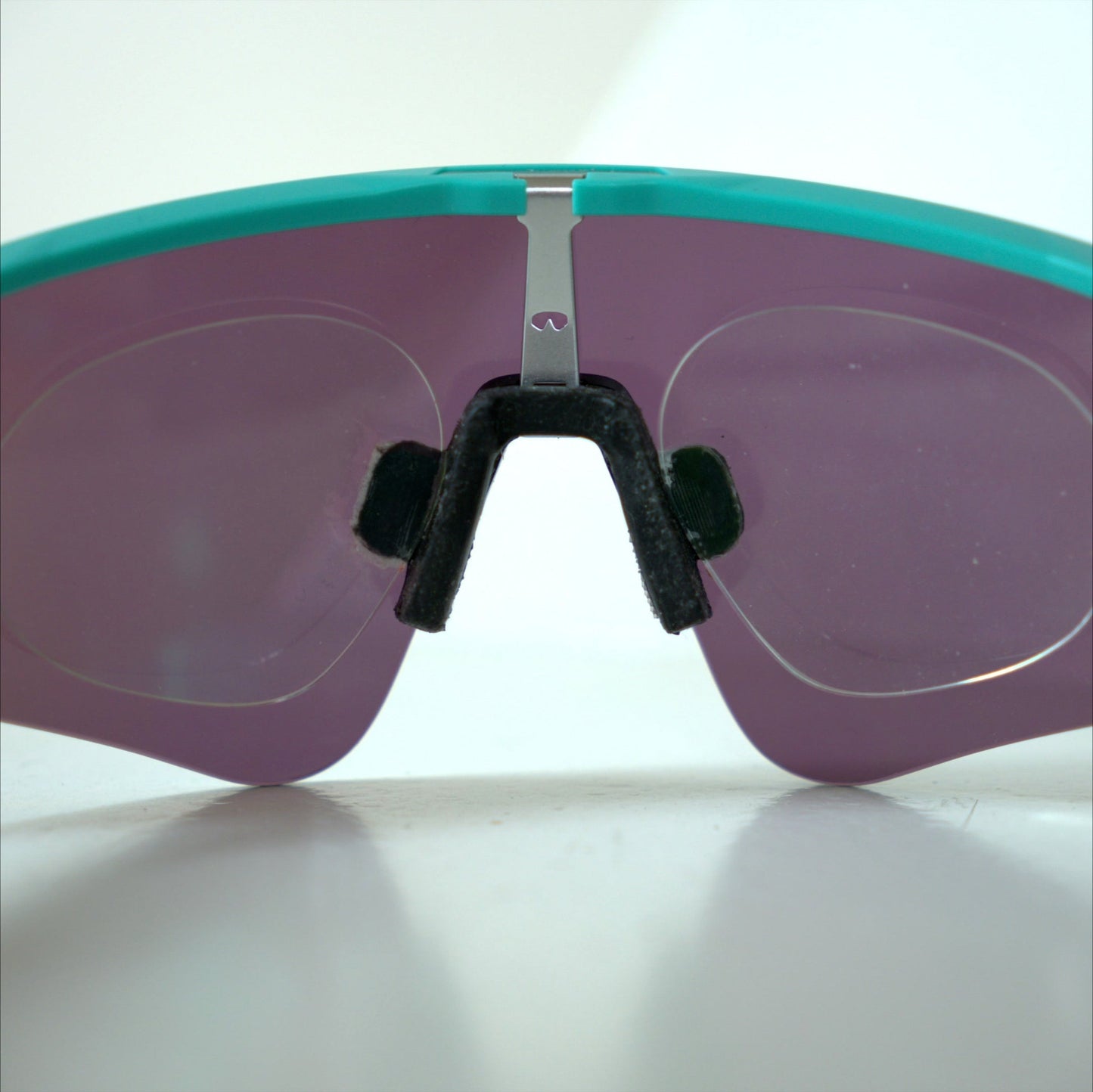 Inside rear view of Oakley Sutro Lite Sweep showing both prescription lenses in insert