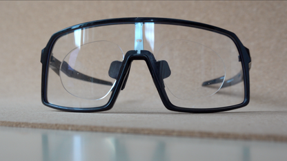 Oakley Sutro S with prescription insert and clear lens, front product view