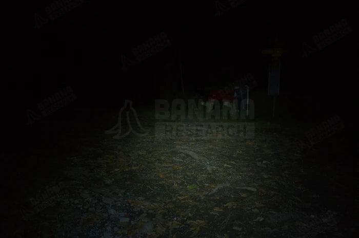 Night, headlamp at EV 5.6, seen through the Clear lens. Measured 100.0% of the clear control.