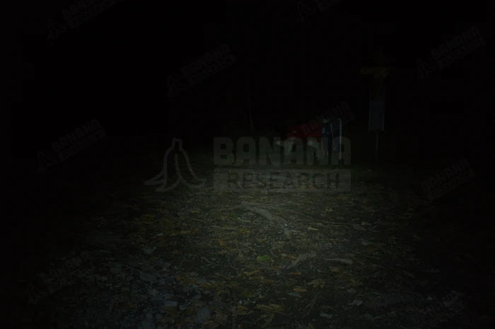 Night, headlamp at EV 5.6, seen through the Photochromic lens. Measured 80.2% of the clear control.